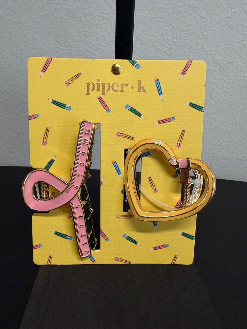 Piper K | School Motif Metal Hair Clips
